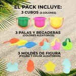 Juego de Arena y Playa, cubos, palas y regaderas (12 piezas)