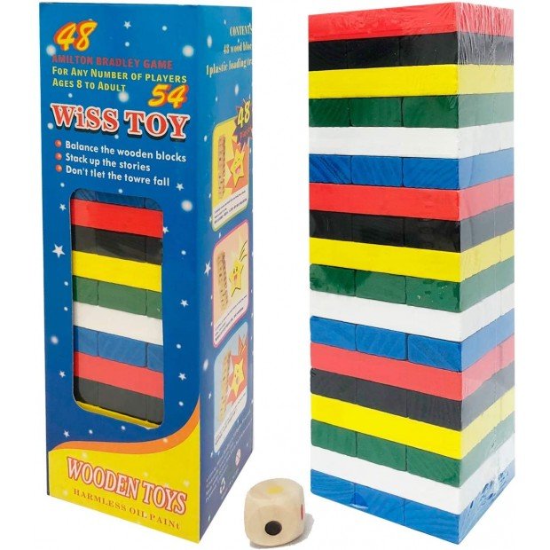 Jenga de Números 20cm (54 piezas)