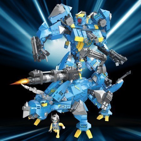 COGO Mecha Dino Triceratops Bloques de Construcción (595 piezas)