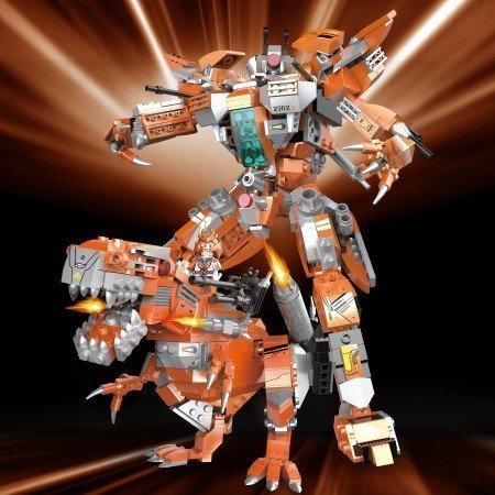 COGO Mecha Dino Tyrannosaurus Bloques de Construcción (585 piezas)