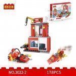 COGO Fire Estación de Bomberos 2en1 Bloques de Construcción (178 piezas)