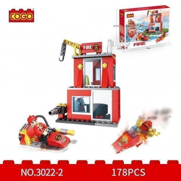 COGO Fire Estación de Bomberos 2en1 Bloques de Construcción (178 piezas)