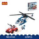 COGO City Helicóptero Policía y Ladrón Bloques de Construcción (229 piezas)