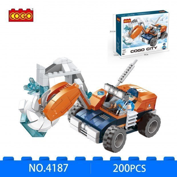 COGO City Excavadora Bloques de Construcción (200 piezas)