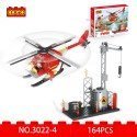 COGO Fire Helicóptero de Rescate 2en1 Bloques de Construcción (164 piezas)