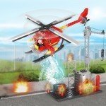COGO Fire Helicóptero de Rescate 2en1 Bloques de Construcción (164 piezas)
